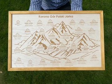 Деревянная картина КОРОНА ГОР ПОЛЬШИ постер ЗНАЧКИ