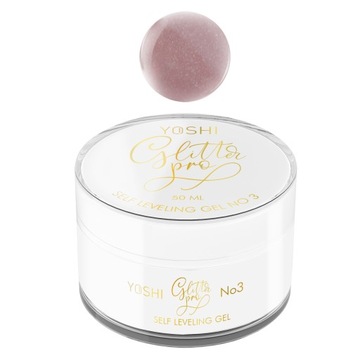 YOSHI Żel Budujący GLITTER PRO No3 brokatowy 15ml
