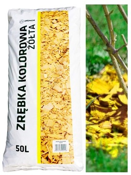 ZRĘBKI KOLOROWE ozdobne KORA 50L ogród ŻOŁTA