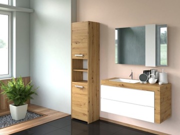 Шкаф для ванной комнаты Узкий BOOKCASE POST 40 ARTIS OAK