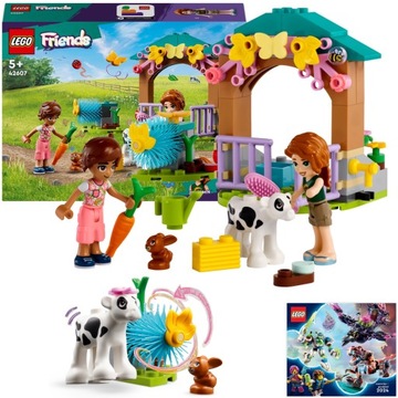 LEGO Friends 42607 Szopa cielątka Autumn krówka krowa Leo 2 figurki zwierz