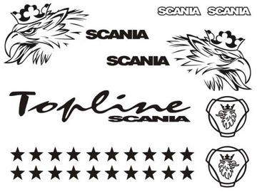 Naklejki SCANIA TOPLINE GRYF GWIAZDKI LOGO