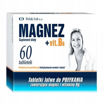 Magnez + witamina B6 POLSKI LEK 60 tabletek