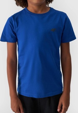 Футболка для мальчиков 4F Детская базовая синяя спортивная футболка для ПЭ 146