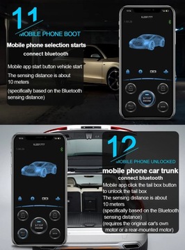Zestaw do zdalnego uruchamiania samochodu i zatrzymywania Bluetooth