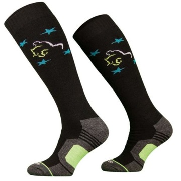 Podkolanówki wełniane merino COMODO black jockey / czarne 35-38
