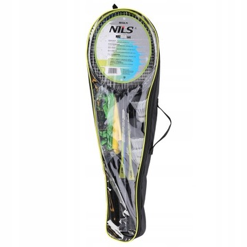 ZESTAW DO GRY W BADMINTON BABINGTON KOMPLET 4 RAKIETY SIATKA LOTKI TORBA