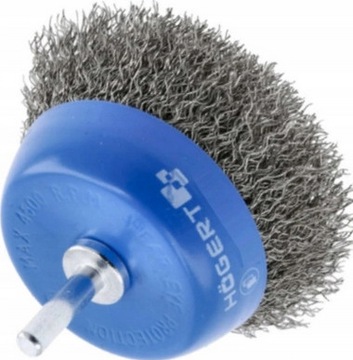 ЩЕТКА СТАЛЬНАЯ ПЕРЕДНЯЯ С ХВОСТОВИКОМ 50ММ, СТАЛЬНАЯ ПРОВОЛОКА 0,3ММ