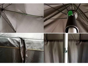 ЗОНТ MISTRAL С КРЫШКОЙ ПРОПИТАННЫЙ 2,1 м / 2,25 м