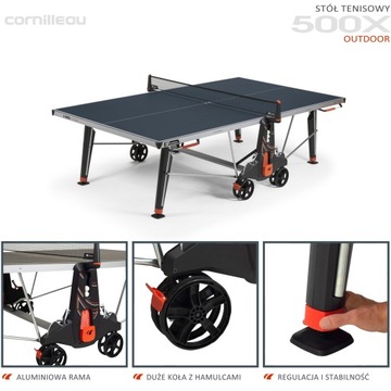 CORNILLEAU STÓŁ TENISOWY 500X OUTDOOR NIEBIESKI