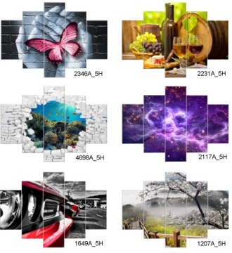 Триптих Картины 150х105 Черно-Белый Мост Город