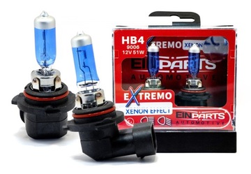 ŻARÓWKI HB4 HALOGENOWE XENON EFFECT EINPARTS MOCNE 6000K P22D HOMOLOGACJA