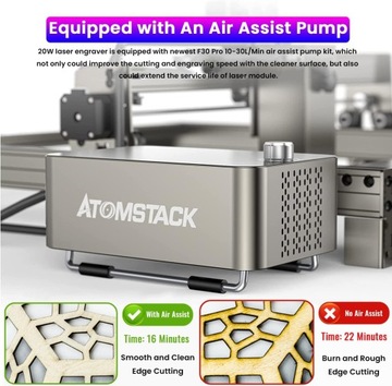 гравировальный станок, станок для лазерной резки ATOMSTACK A20/X20/ S20 MAX + F30 pro 850*400мм
