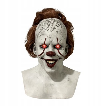 MASKA LATEKSOWA STRASZNY KLAUN HORROR HALLOWEEN