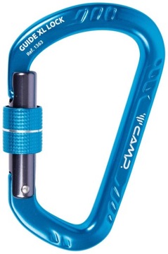Karabinek aluminiowy zakręcany CAMP - Guide XL lock prześwit 24mm 28kN BHP