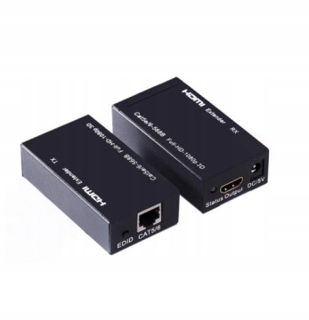Преобразователь-удлинитель HDMI в LAN ЧЕРЕЗ ВИТОЙ КАБЕЛЬ RJ45 60M