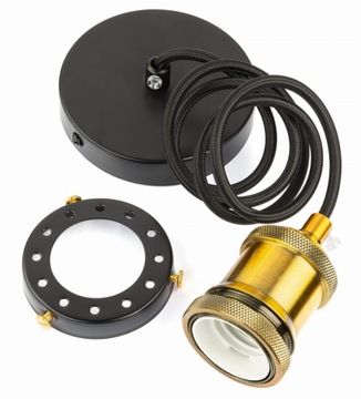 Lampa wisząca zawieś z oprawą antyczne złoto do lampy E27 WSP026
