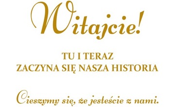 naklejka Witajcie Historia Cieszymy się 60x45cm Lc