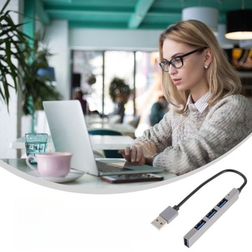 Разветвитель USB HUB 3.0 серый 25X1,5CM