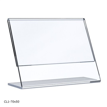 Cenówka 70x50 z Plexi PLEKSI, Stojak na cenę, opis