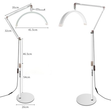 Lampa Kosmetyczna Podłogowa LED Bezcieniowa w Kształcie Księżyca do Salonu