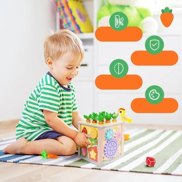 ДЕРЕВЯННЫЙ АКТИВНЫЙ ДЕБЕНОК 7 В 1, ДЕРЕВЯННАЯ ИГРУШКА, РАЗВИВАЮЩАЯ ИГРУШКА