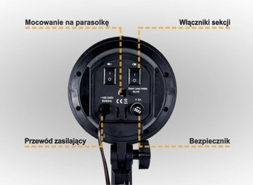 Светильник SOFTBOX с постоянным светом 50х70см 8х85Вт 230см