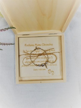 Спасибо крестным родителям Гравировка в белой коробочке