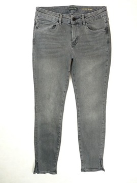 MASSIMO DUTTI 38 M NOWE MID RISE SKINNY szare Z ROZCIĘCIAMI