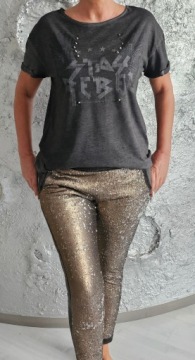 ПОЖАЛУЙСТА, итальянский спортивный костюм с пайетками, размер XL