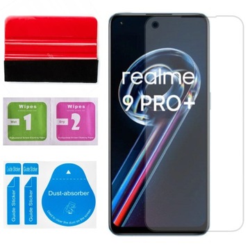 FOLIA HYDROŻELOWA DO REALME 9 PRO+ ZESTAW Z RAKLĄ NAKLEJKI ŚCIERECZKI