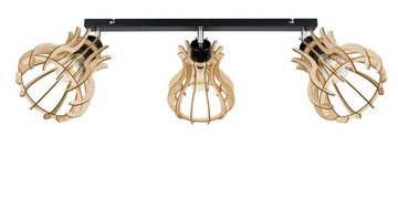 LAMPA sufit plafon żyrandol Loft Drewno ruchoma 3