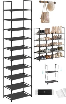 REGAŁ PÓŁKA ORGANIZER STOJAK SZAFKA NA BUTY SONGMICS SZARY!