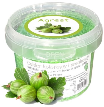 Cukier Do Waty Cukrowej Agrest 100g kolorowy