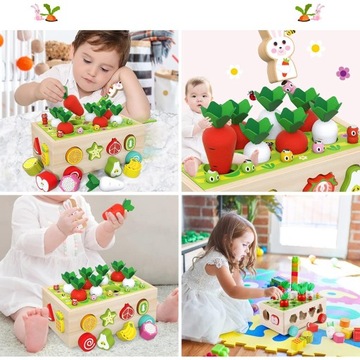 Деревянная головоломка Монтессори для сортировки игрушек