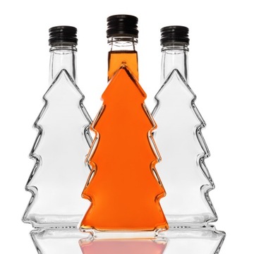5X DEKORACJA ŚWIĄTECZNA BUTELKA CHOINKA 250 ml