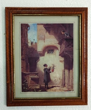 Stylowy Obraz Drewniana Rama Carl Spitzweg kl