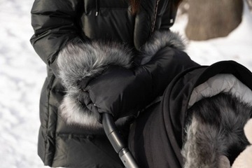 Муфта из черной лисы