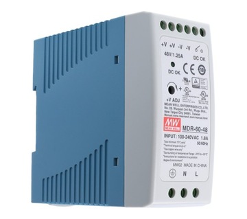 ZASILACZ DIN MEAN WELL 48V 1,25A 60W MDR-60-48