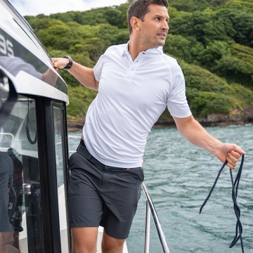 KOSZULKA POLO UV TEC KRÓTKI RĘKAW MĘSKA BIAŁA XXL