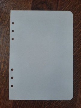 Wkład BIAŁY ekologiczny RECYKLINGOWY notesu planera 6 otw. A5 - 50 ark.