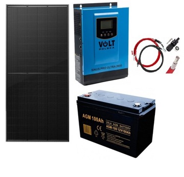 ZESTAW SOLARNY 2000W PANEL 380W SOLAR MPPT 100AH