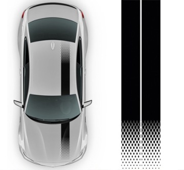 2xNAKLEJKA Grafika na auto Pásy Sportovní Pásky Geometrický Vzor 20x180