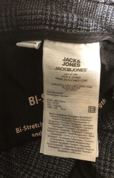 JACK JONES slim MARCO W31 L30 PAS 86 spodnie chino z elastanem w kratę