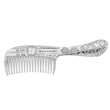 Подарок на Крещение - серебряный гребешок/с гравировкой.