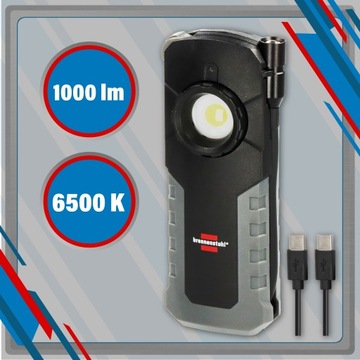 Lampa warsztatowa LED robocza ręczna akumulatorowa IP54 Brennenstuhl 1000lm