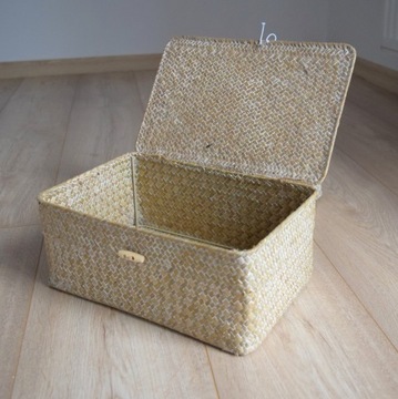 КОРЗИНА-КОРЗИНА КОНТЕЙНЕР С МОРСКОЙ ТРАВОЙ БЕЛЫЙ M