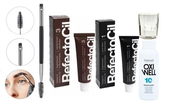 RefectoCil Henna x2 Czarna Brązowa Zestaw do brwi