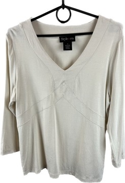 Bluzka damska Style&co. beż rayon USA M