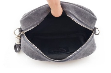 Сумка-мессенджер замшевая на молнии, БЕЖЕВЫЙ